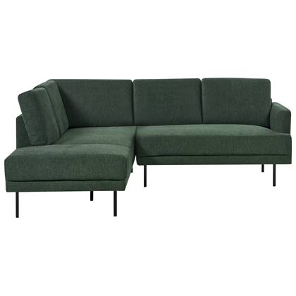Beliani-BREDA-Hoekbank 4-zits-Donker-Rechtszijdig-Polyester Groen