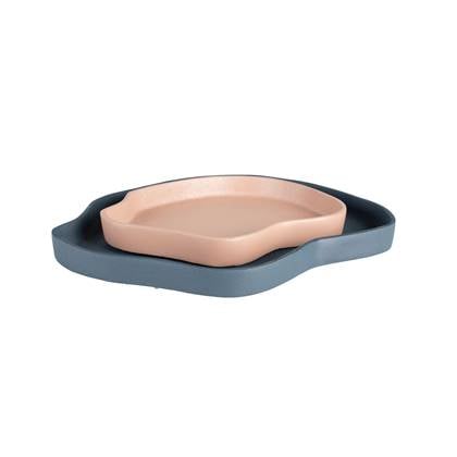 Zuiver Revolt Trays| Plateau Organisch Blauw|Roze - Set of 2