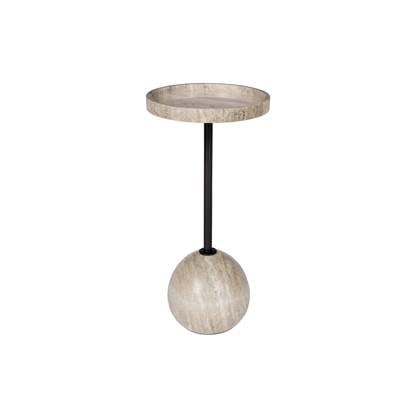 Zuiver Cocktail Bijzettafel Rond 25 cm Marmer - Grijs