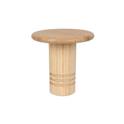 Zuiver Chunk Bijzettafel Rond 45 cm Hout - Beige