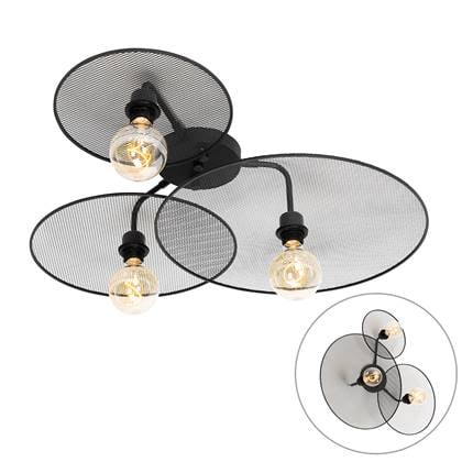 QAZQA Design plafondlamp met mesh 3-lichts - Jane Zwart