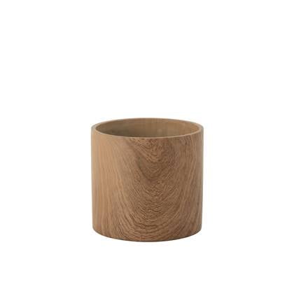 J-Line bloempot Bos - cement - bruin - extra large - Ø 21.5 cm Beige