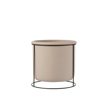J-Line bloempot Hangend - cement - taupe - large - Ø 20 cm Grijs