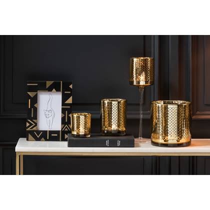 J-Line fotolijst Geometrisch - hout|resine - zwart|goud - small Multicolor