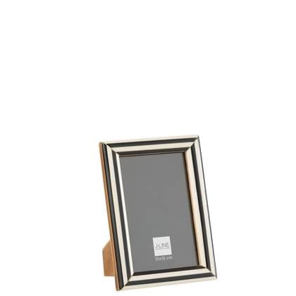 J-Line fotolijst - hout - zwart|wit - small Multicolor