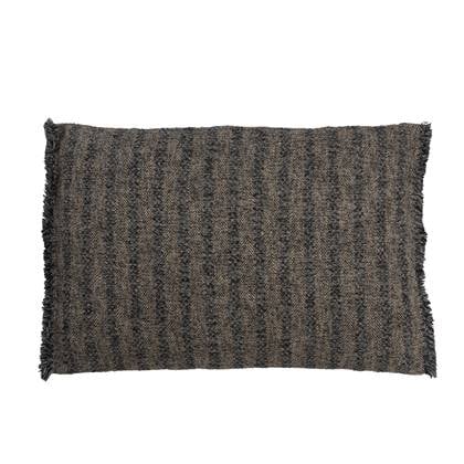 J-Line kussen Etnic Rechthoek - katoen - |beige Blauw