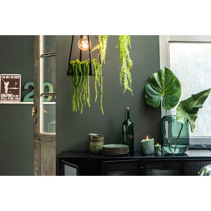 J-Line vaas Rond Hoog - glas - - medium - 29.5 cm hoog Groen