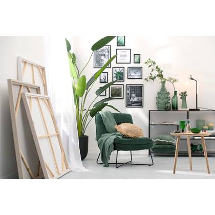 J-Line fotolijst Basic - hout - - medium - 2 stuks Zwart