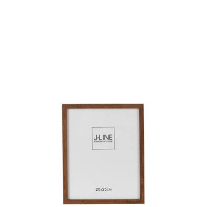 J-Line fotolijst Basic - hout - donker - medium - 2 stuks Bruin