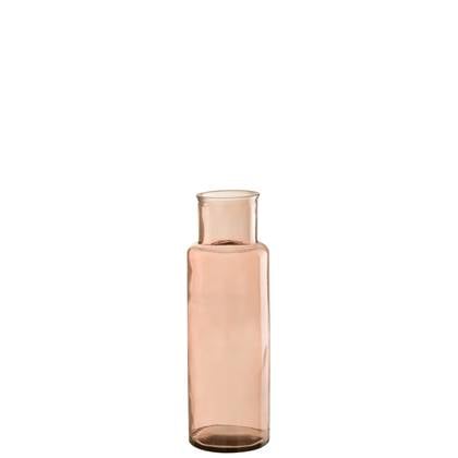 J-Line vaas Cilinder - glas - licht - small - 44.5 cm hoog Roze