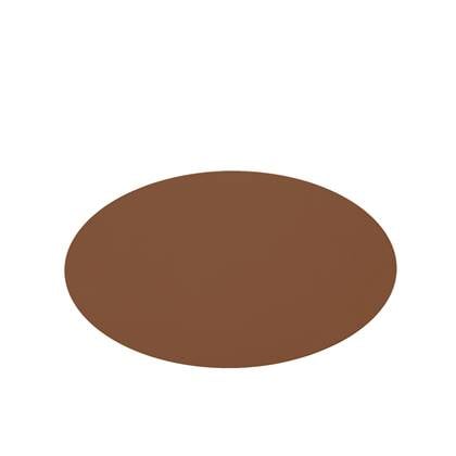 J-Line placemat Rond - kunststof - cognac - 6 stuks Bruin
