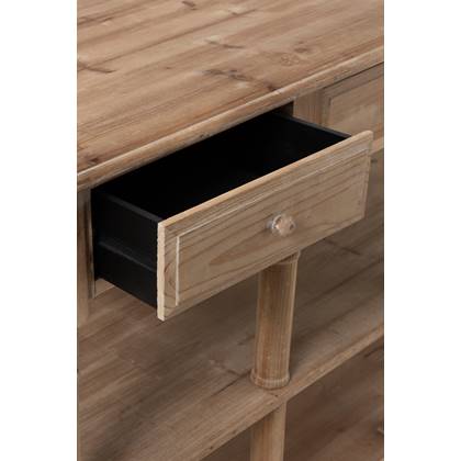 J-Line console 6 Laden - hout - naturel