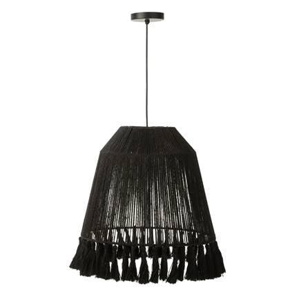 J-Line hanglamp Celia - jute - zwart - large Beige