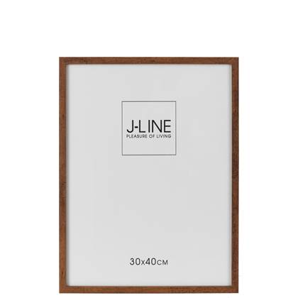 J-Line Fotokader Basic Hout Donker Bruin Extra Large Set van 2