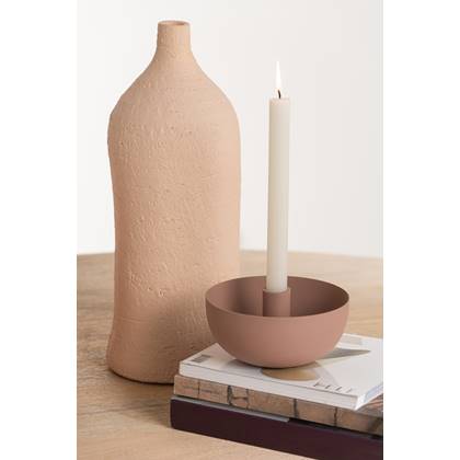 J-Line vaas Enya Fles - keramiek - - large - 40 cm hoog Beige