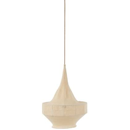 J-Line hanglamp Handgebreid - textiel - beige - small