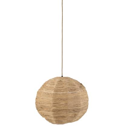 J-Line hanglamp Bol Bananenbladeren - jute - naturel - large