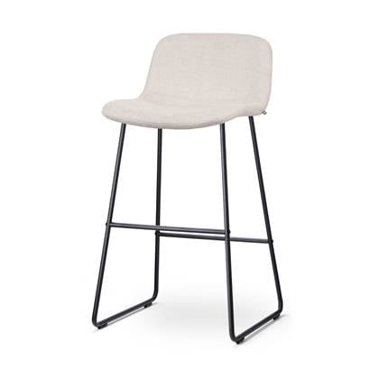 Nolon Nino-Mats Barkruk Beige - Zwart Onderstel - 75 cm