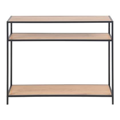 by fonQ Jaxon Sidetable B 100 cm - Wild Oak Bruin, Zwart