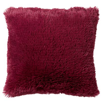 Dutch Decor kussenhoes FLUFFY - 60x60 cm Red Plum Rood