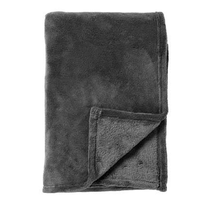 Dutch Decor plaid OWEN - 130x160 cm Charcoal Gray Grijs