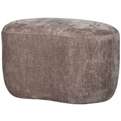 WOOOD Popular Organische Poef - Polyester - Taupe - 46x73x49