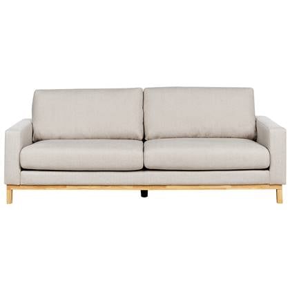 Beliani - SIGGARD - Driezitsbank - Beige - Polyester