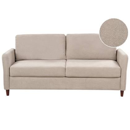Beliani - MARE - Driezitsbank met opbergruimte - Taupe - Corduroy