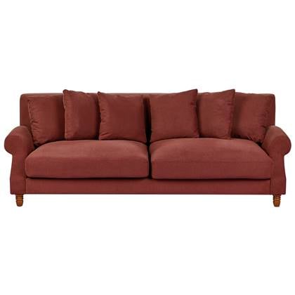 Beliani - EIKE - Driezitsbank - Rood - Polyester
