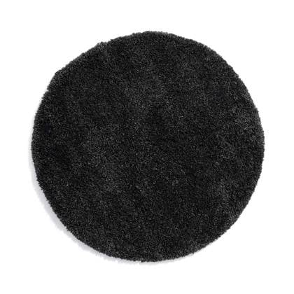 Tapeso Rond hoogpolig vloerkleed - Cozy Shaggy - antraciet - 80 cm