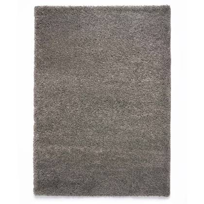 Tapeso Hoogpolig vloerkleed shaggy Grand effen - lichtgrijs - 240x340