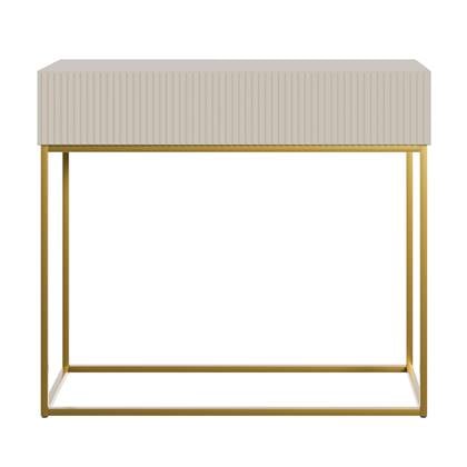 Selsey Veldio - Kaptafel 90 cm - Wit met gouden poten