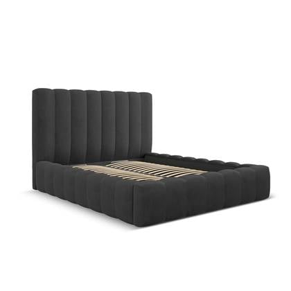 Milo Casa Bedframe Gina met Opbergruimte - 200 x 200 cm - Geweven - Antraciet