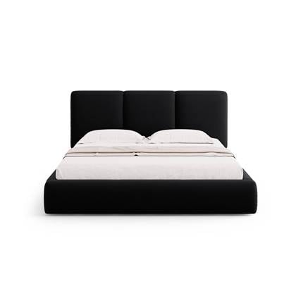 Windsor & Co Horizon Bedframe met Opbergvak - 160 x 200 cm - Fluweel - Zwart