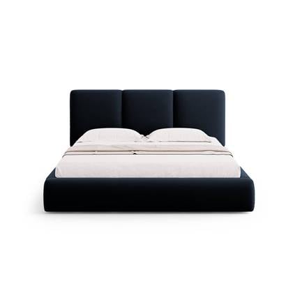 Windsor & Co Horizon Bedframe met Opbergvak - 200 x 200 cm - Fluweel - Donkerblauw