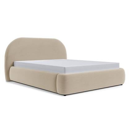 NADUVI Collection Philipa Bedframe - 180 x 200 cm - Fluweel - Lichtbeige