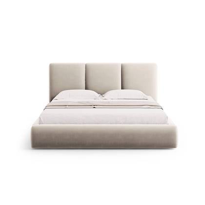 Windsor & Co Horizon Bedframe met Opbergvak - 180 x 200 cm - Fluweel - Crème