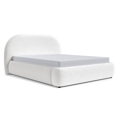 NADUVI Collection Philipa Bedframe - 160 x 200 cm - Bouclé - Wit