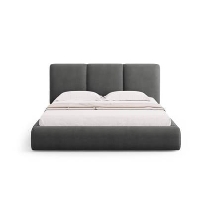 Windsor & Co Horizon Bedframe met Opbergvak - 180 x 200 cm - Chenille - Donkergrijs