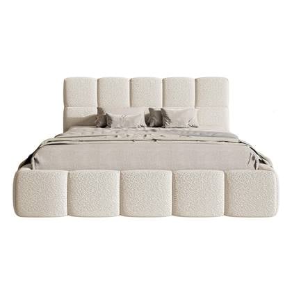 NADUVI Collection Bedframe Chloe bouclé 180 x 200 cm