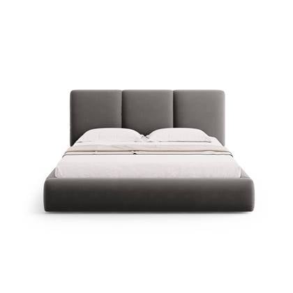 Windsor & Co Horizon Bedframe met Opbergvak - 200 x 200 cm - Fluweel - Grijs