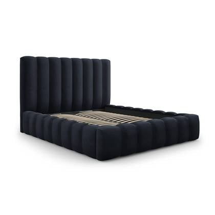 Milo Casa Bedframe Gina met Opbergruimte - 200 x 200 cm - Fluweel - Donkerblauw