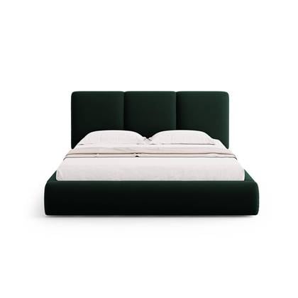 Windsor & Co Horizon Bedframe met Opbergvak - 140 x 200 cm - Fluweel - Flessen Groen