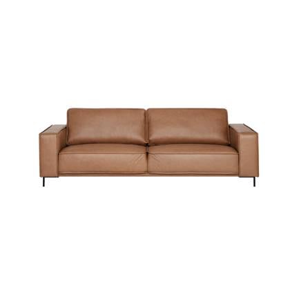 by fonQ Brisk 3-zitsbank - Buffelleer - Cognac
