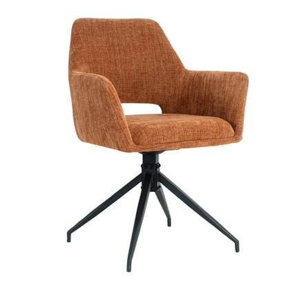 by fonQ Twist Eetkamerstoel - Linnen - Roest 