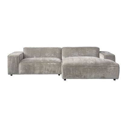 by fonQ Chunky Chaise Longue Rechts - Olifantengrijs - Rib