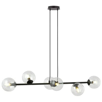 NADUVI Collection Zwarte hanglamp eettafel Valentino 6-lichts