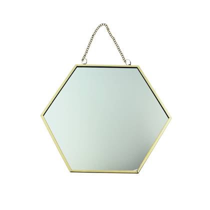 MISOU Hexagon Spiegel Goud 17x20 cm Klein Wandspiegel Luxe  Accesso...