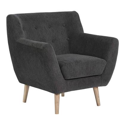 Hioshop Monte fauteuil donkergrijs.