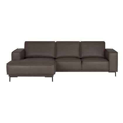by fonQ Brisk Hoekbank met Chaise Longue Links - Buffelleer - Donker Bruin